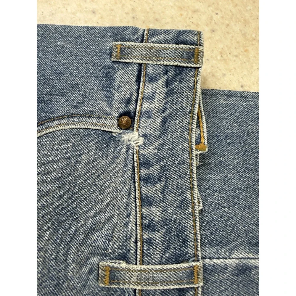 Vintage Levi's 505 STARCHED Jeans Mens 46x32 Loose Fit Distressed Denim USA